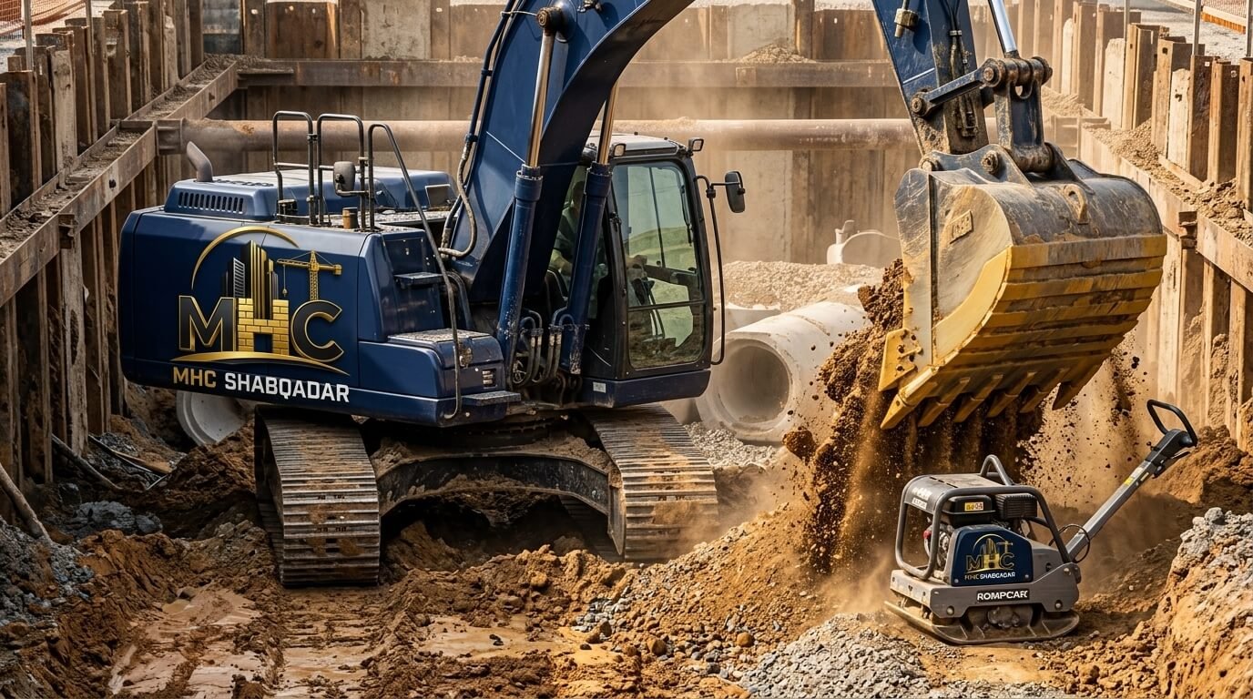 Heavy earthmoving equipment