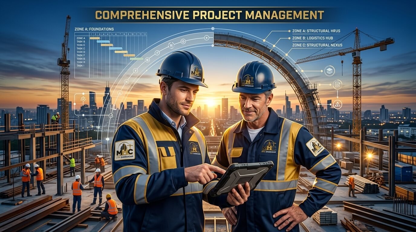 Project Managers planning on site