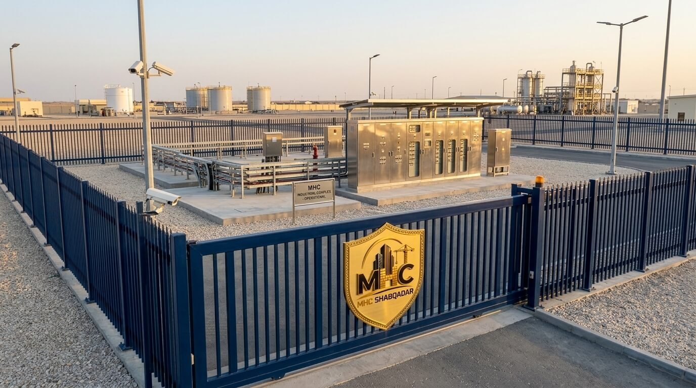 Site fencing and distribution boards